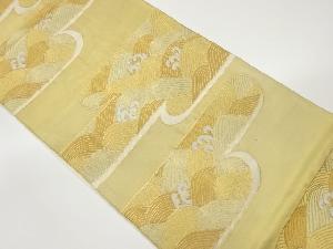 ヱ霞に波模様織出し袋帯